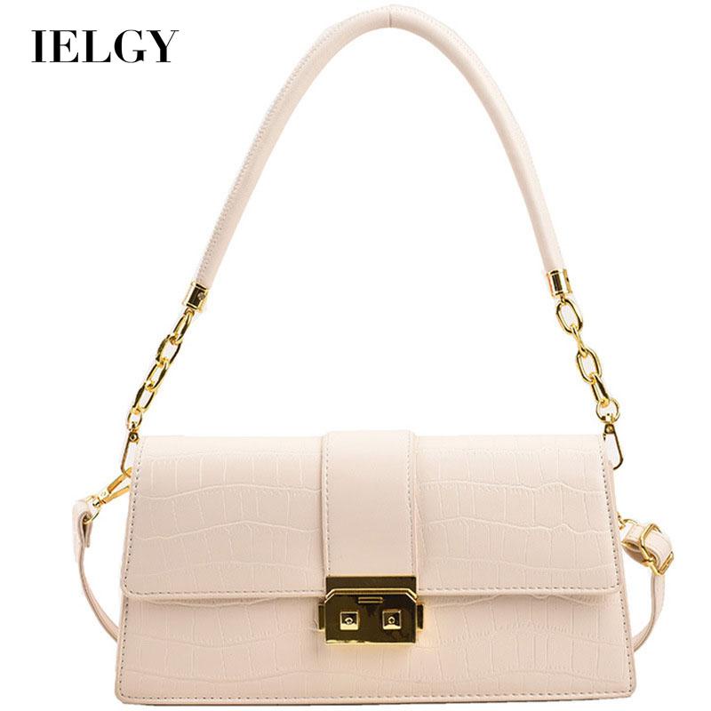 Túi đeo dưới cánh tay/ đeo cánh tay IELGY dáng vuông nhỏ họa tiết da cá sấu chất lượng cao cho nữ