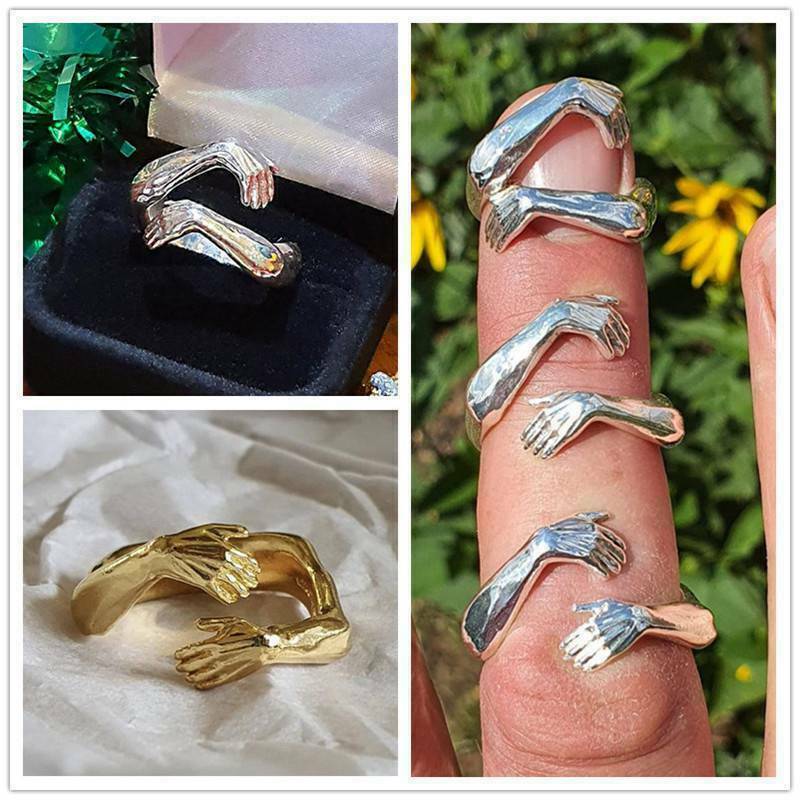 Nhẫn Đeo Tay Kim Loại Tạo Hình Bàn Tay Sáng Tạo