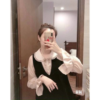 SÉT ÁO TƠ CỔ REN + YẾM V
