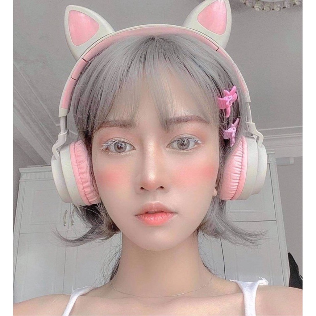 Tai Nghe Mèo Bluetooth, Headphone Tai Mèo Dễ Thương Có Mic,Âm Bass Mạnh Mẽ Và Dung Lượng Pin Khủng 400mAh | BigBuy360 - bigbuy360.vn