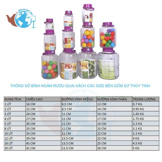 Bình Ngâm Rượu Quai Xách