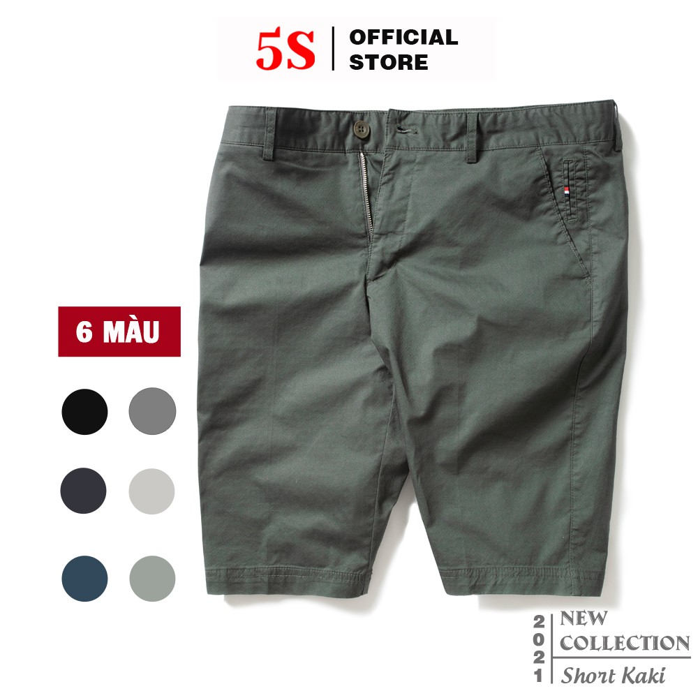 Quần Sooc Nam 5S (6 màu), Vải Kaki Mềm Mịn, Thấm Hút Và Co Giãn Thoải Mái (QSK21002-03) | BigBuy360 - bigbuy360.vn