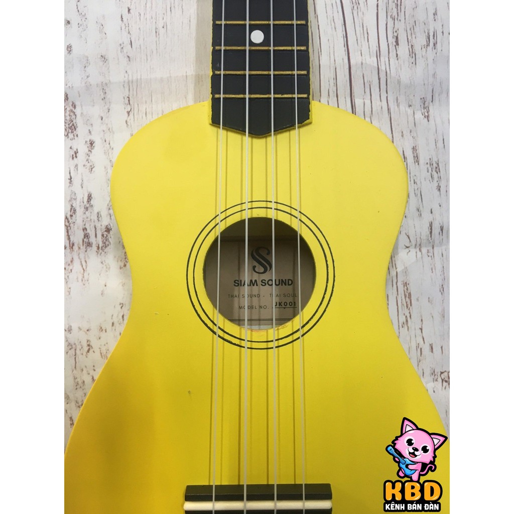 Đàn Ukulele 21 màu trơn cho người mới tập chơi Siam Sound màu vàng - Made in ThaiLand