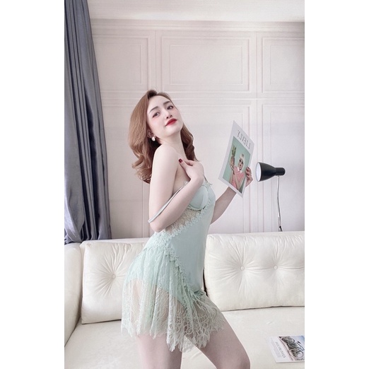 ⚡FREE SHIP ẢNH THẬT 100%⚡M03 VÁY NGỦ LỤA SATIN CAO CẤP PHỐI REN QUYẾN RŨ | BigBuy360 - bigbuy360.vn