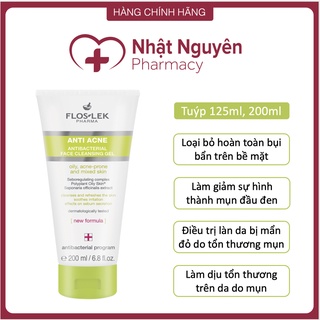 Floslek Sữa Rửa Mặt Dạng Gel Cho Da Nhờn Mụn Anti Acne Bacterial Face Cleansing Gel