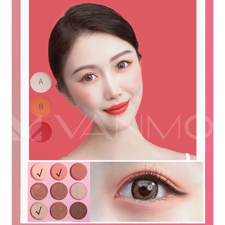 Phấn Mắt 9 ô Màu Với 2 TONE Màu Siêu HOT Thời Trang