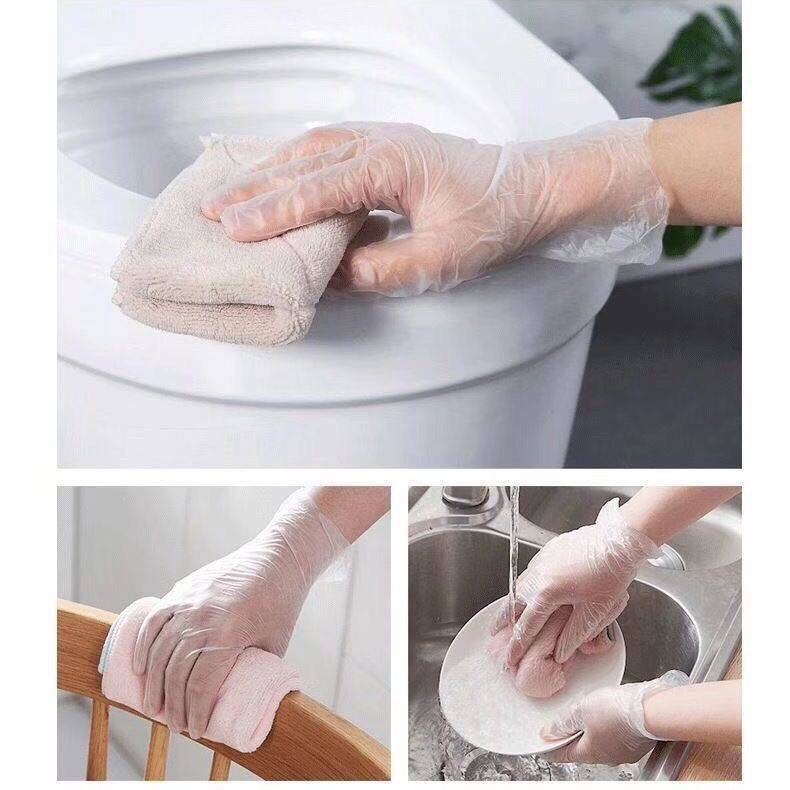 Găng tay cao su dùng 1 lần làm bếp nấu ăn vệ sinh, Bao tay siêu dai siêu bền Hộp 100 cái