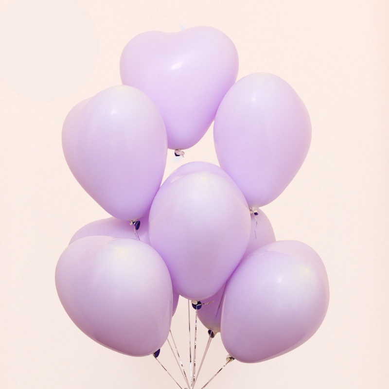 Set 50 Bong Bóng 10 Inch Hình Trái Tim Nhiều Màu Sắc Dùng Để Trang Trí Tiệc Sinh Nhật / Đám Cưới / Valentine