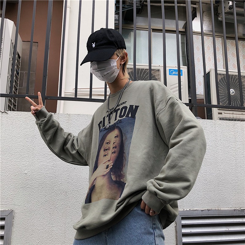 Áo Thun Tay Dài In Chữ Thời Trang Thu Đông