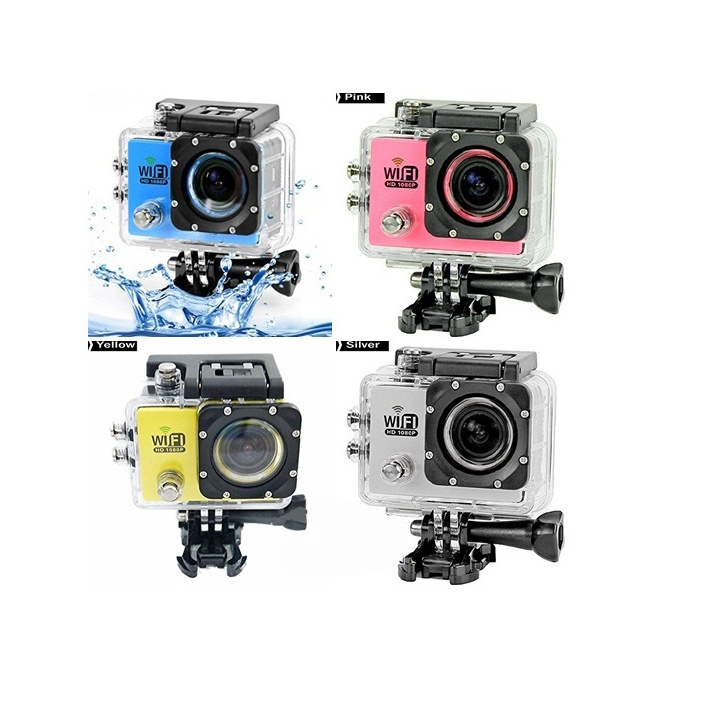 Camera Hành Trình 1080 Sports, Camera 4K Ultra HD hành trình xe máy  CHỐNG NƯỚC, Chống Rung Lấy Nét Tự Động - NHẬP KHẨU