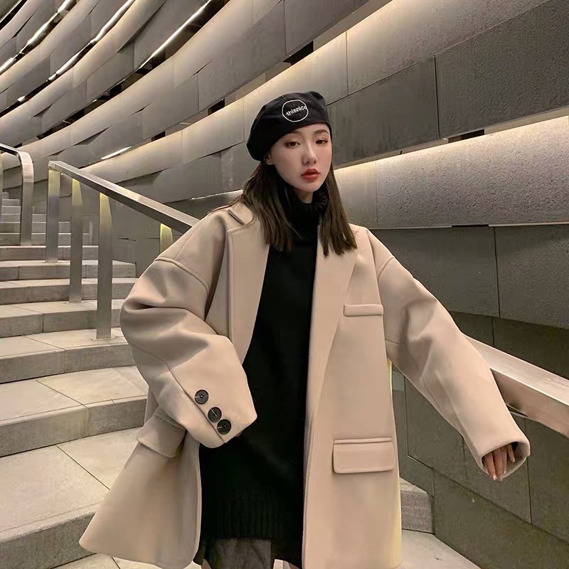 Áo Khoác Blazer Dạ nam nữ, Áo Khoác Dạ thời trang phong cách Hàn Quốc - AKD07