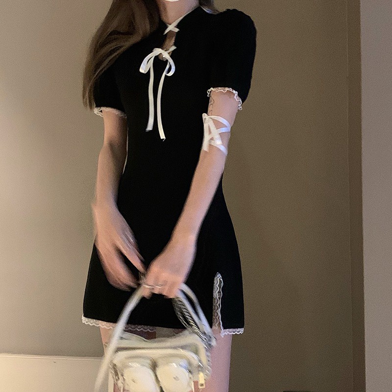 Xả Kho : Đầm thiết kế Váy ngắn tay sexy tôn dáng bó eo siêu đẹp chất lượng đi chơi với bạn bè V042 mới