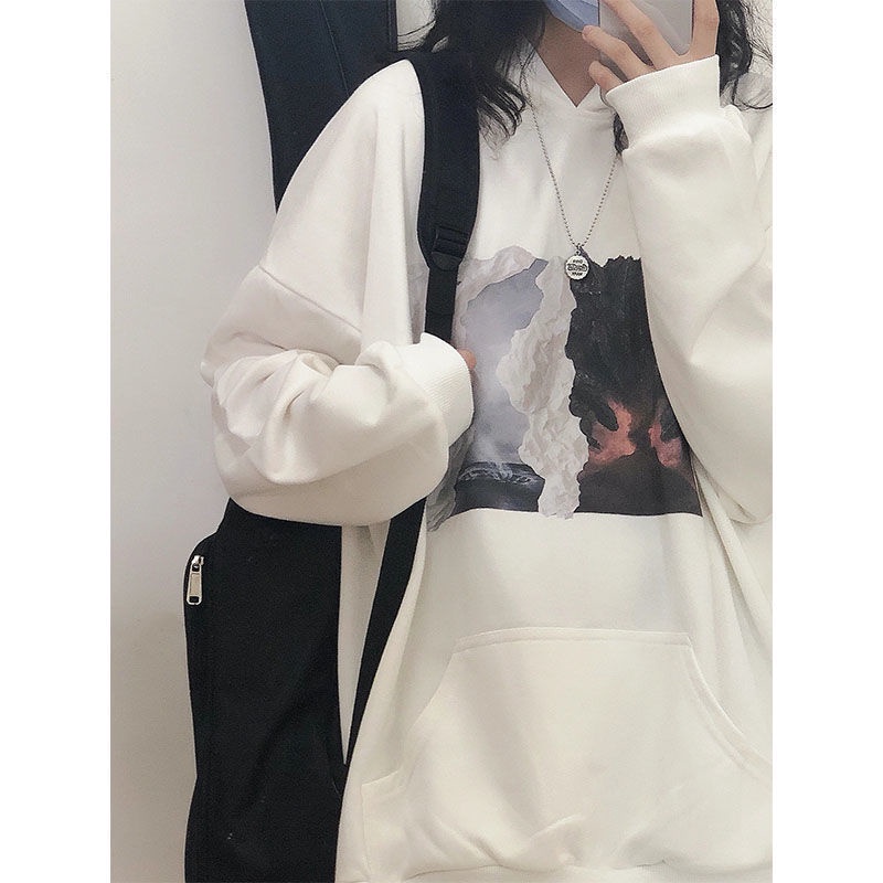 Áo khoác Sweater dáng rộng phong cách thời trang Harajuku dành cho nữ | BigBuy360 - bigbuy360.vn