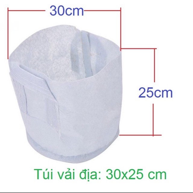 1 chiếc Túi vải trồng cây kích thước 30x25