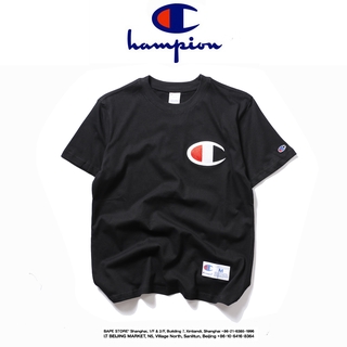 Áo thun cotton in chữ champion thời trang cho nam nữ