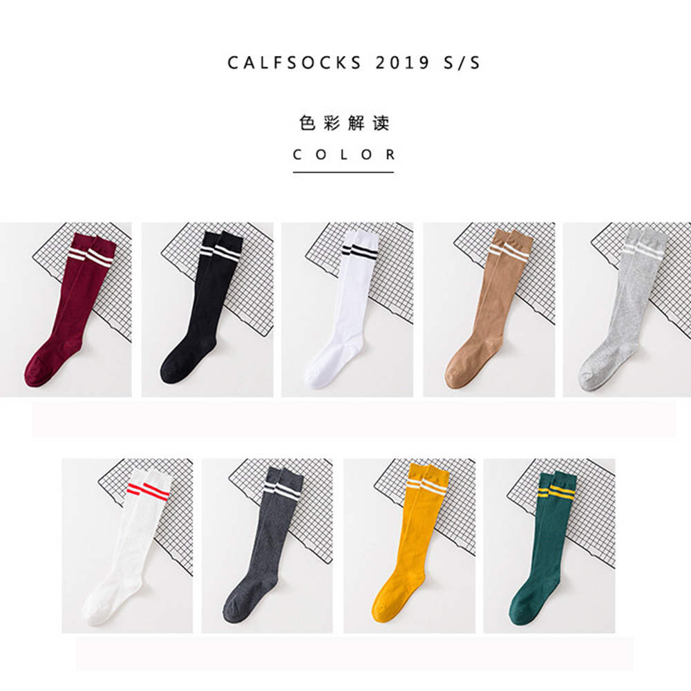 Đôi tất cotton dài màu trơn thời trang dành cho nữ