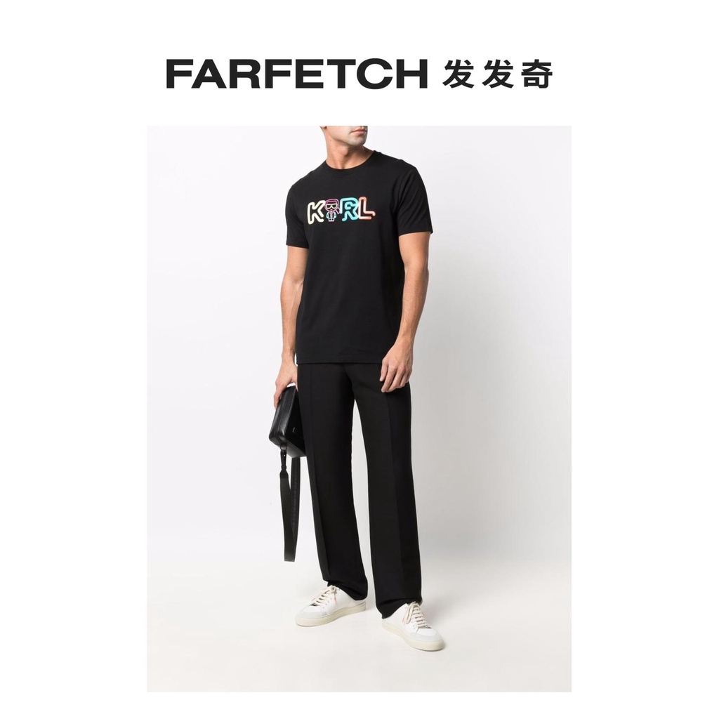 Áo Thun cotton Cổ Tròn Ngắn Tay In Chữ Karl 2022 Thời Trang Unisex