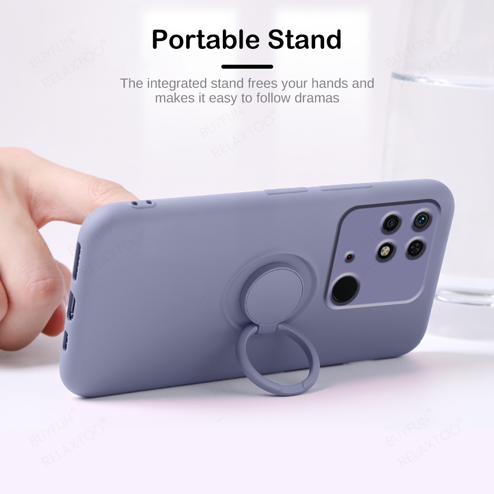 Ốp Điện Thoại Silicon Chống Va Đập Có Dây Đeo Cho Xiaomi Redmi 10C 10A 9 9A 9C 10X