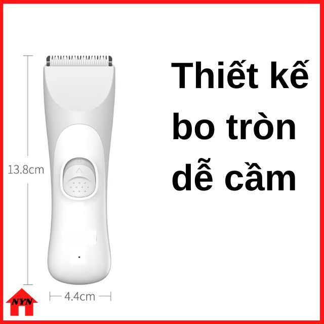 [Lưỡi Gốm Bo Tròn] Tông Đơ Cắt Tóc Cho Bé, Trẻ Em Cắt Nhanh Rung Nhẹ Cổng Sạc USB Tiện Lợi Kháng Nước S568