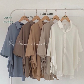 áo sơ mi lụa dây eo 1120