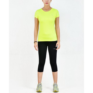 (NHẬP MÃ HIYEBALO GIẢM 50K ĐƠN 200K) Áo thể thao gym yoga, tay ngắn HIYE (gym yoga) vàng Neon -TSF013