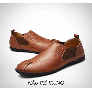 Giày lười nam - Giày da bò công sở cao cấp (NV06)