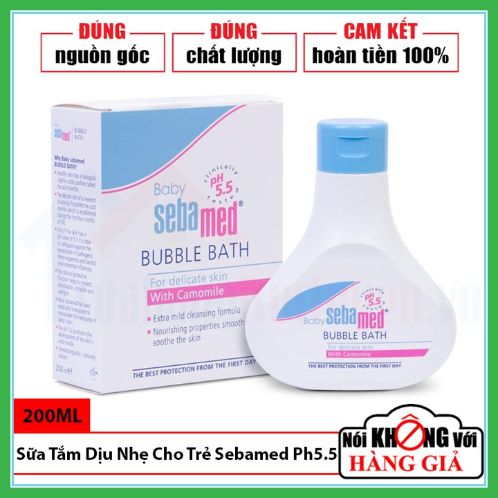 [CHÍNH HÃNG] Sữa Tắm Làm Sạch Dịu Nhẹ Cho Bé Sebamed PH5.5 200Ml Đức