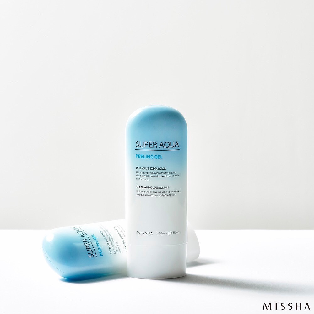 Tẩy Da Chết, Gel Tẩy Tế Bào Chết Missha Super Aqua Peeling Gel 100ml nhẹ nhàng, hiệu quả , sáng mịn , an toàn