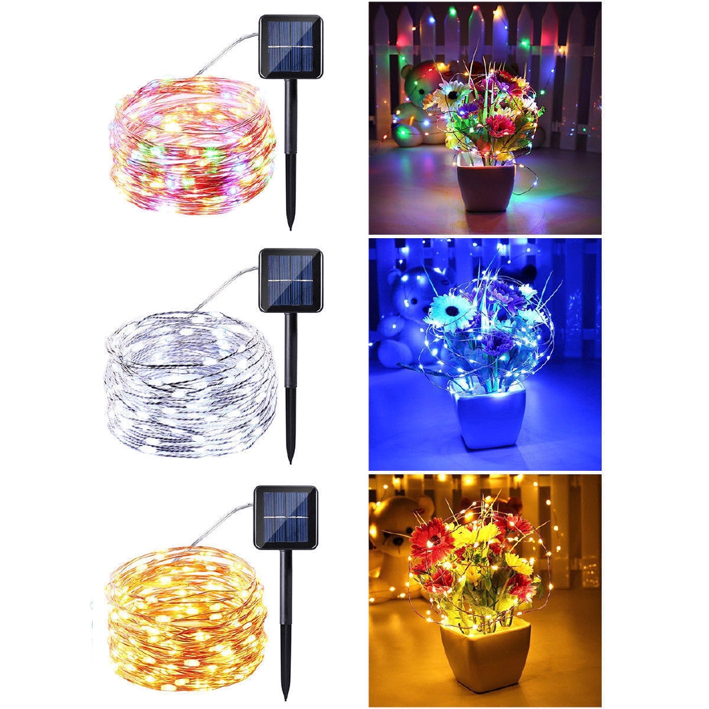 Dây Đèn Led 200 Bóng 22M 8 Chế Độ Sử Dụng Năng Lượng Mặt Trời