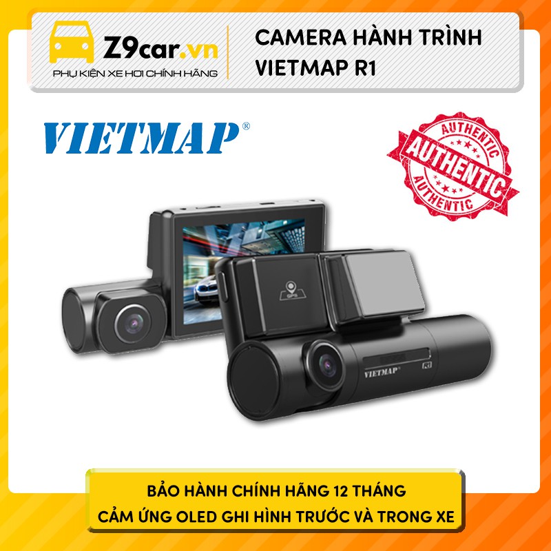 Camera hành trình Vietmap R1 chính hãng ghi hình trước và trong xe  - Tặng thẻ nhớ 32GB - Bảo hành 12 tháng