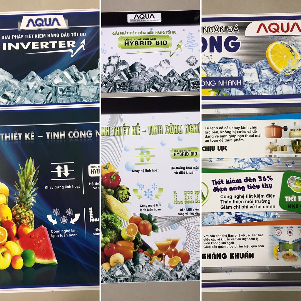 Tem dán tủ lạnh Aqua, miếng dán tủ lạnh Aqua