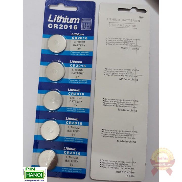 Pin chìa khóa xe hơi CR2016 chìa cửa cuốn