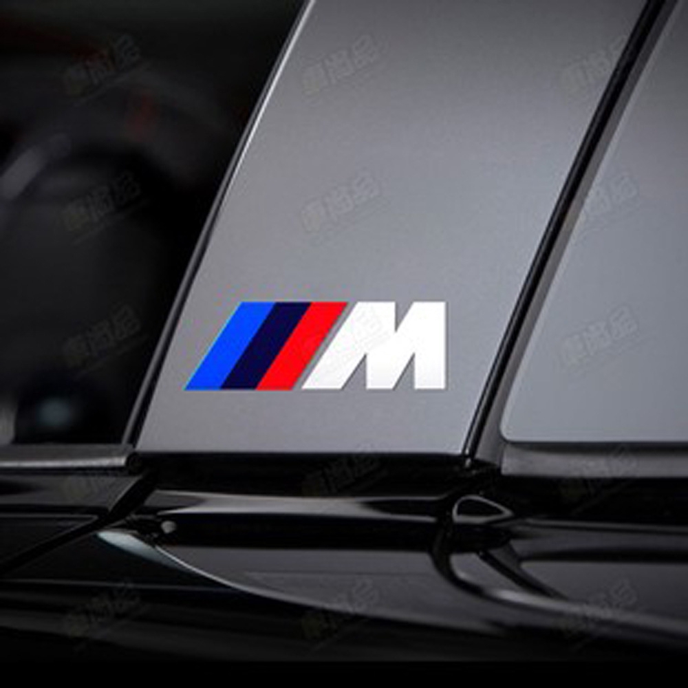 Bộ 4 Miếng Dán logo bmw m Phản Quang Trang Trí Xe Hơi / Mô Tô