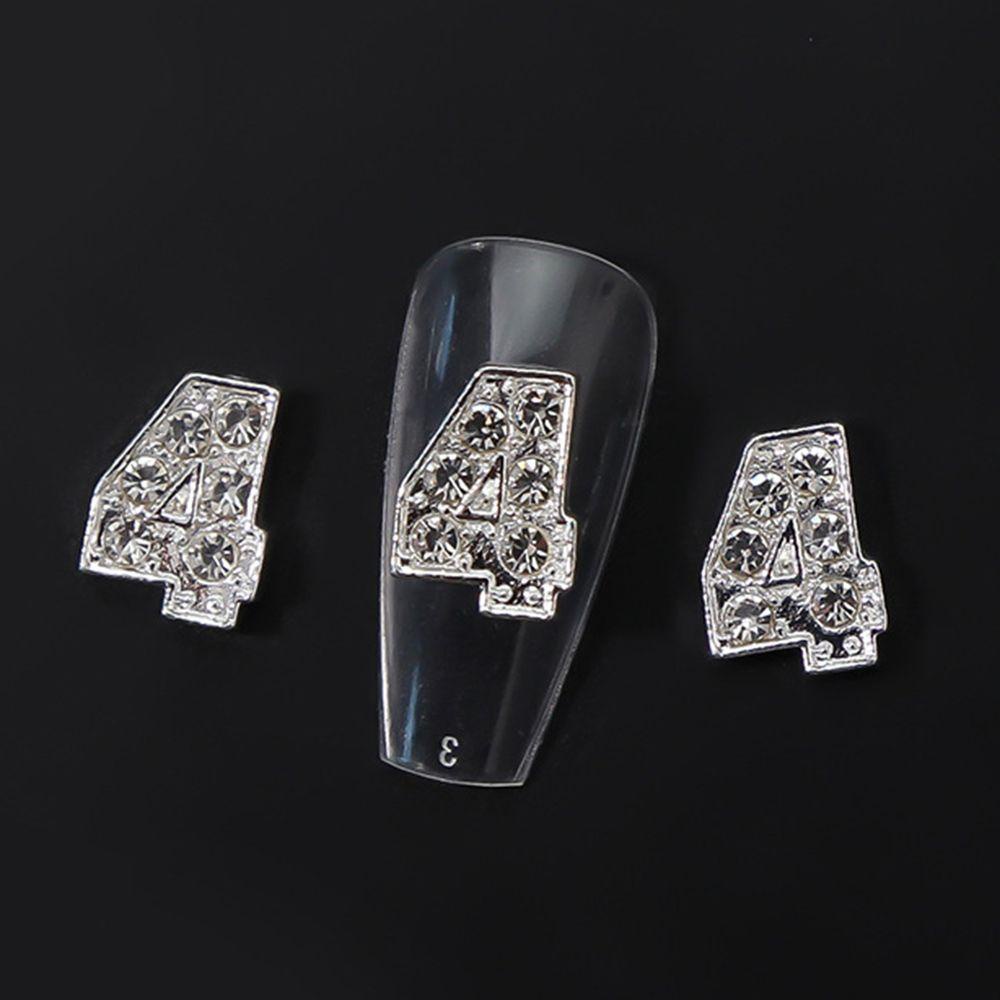 Set 5 Phụ Kiện Trang Trí Móng Tay Hình Số 0-9 Thời Trang|Phụ Kiện Trang Trí Móng Tay 3D Bằng Kim Loại Nhiều Màu Sắc