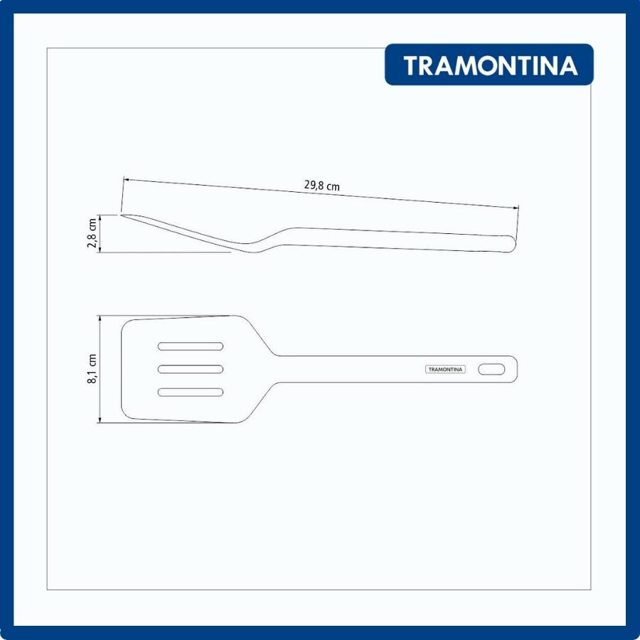 Xẻng xào - lật thức ăn Tramontina 30cm silicon cao cấp chịu nhiệt nhập khẩu chính hãng Brazil