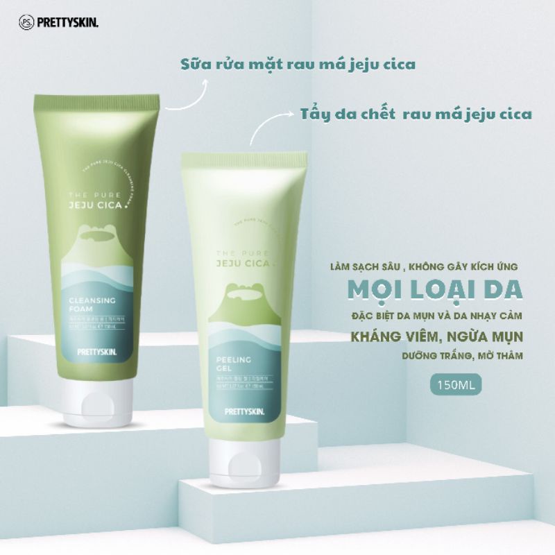 Sữa rửa mặt rau má Jeju Pretty Skin