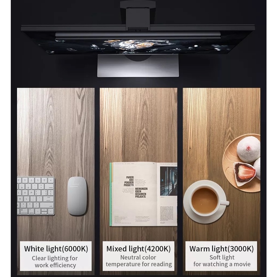 Đèn Led WIWU Screen Hanging Light treo kẹp màn hình máy tính bảo vệ mắt , đọc sách bạn đêm . kèm điều khiển từ xa