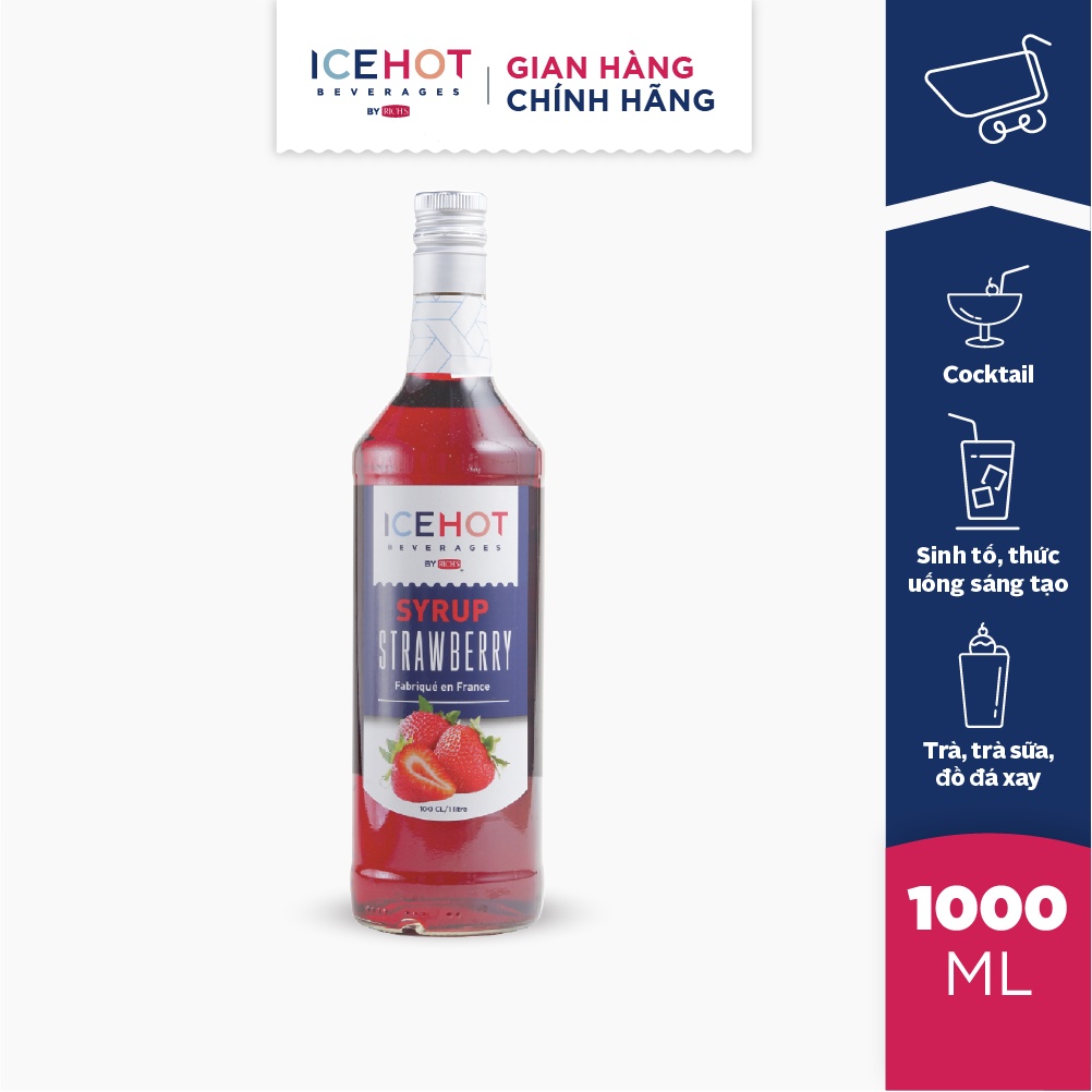Siro ICEHOT Dâu chai 1L