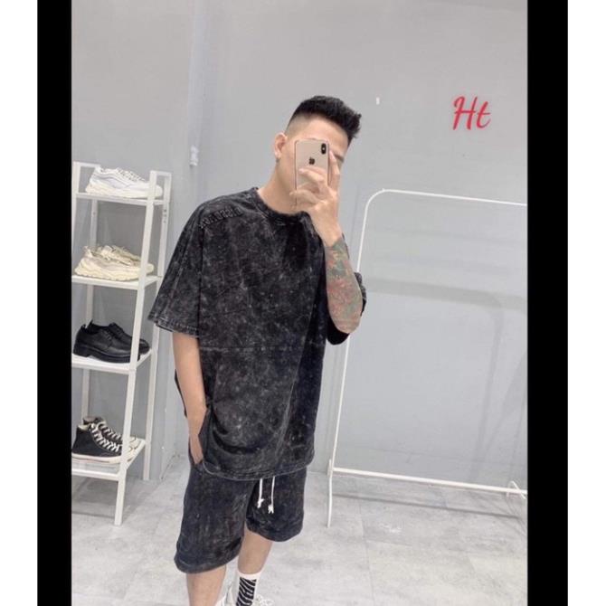 Bộ loang đen vân đá  dây rút Ht