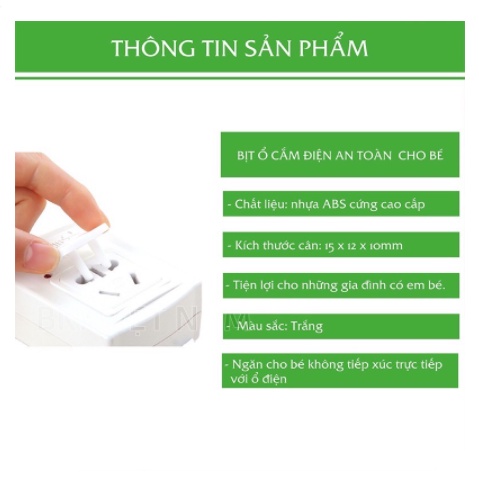 Combo 10 nút bịt ổ điện chống giật an toàn cho bé