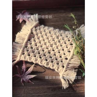 Dây dạng thừng cotton đan macrame 3mm trang trí bán lẻ 2m