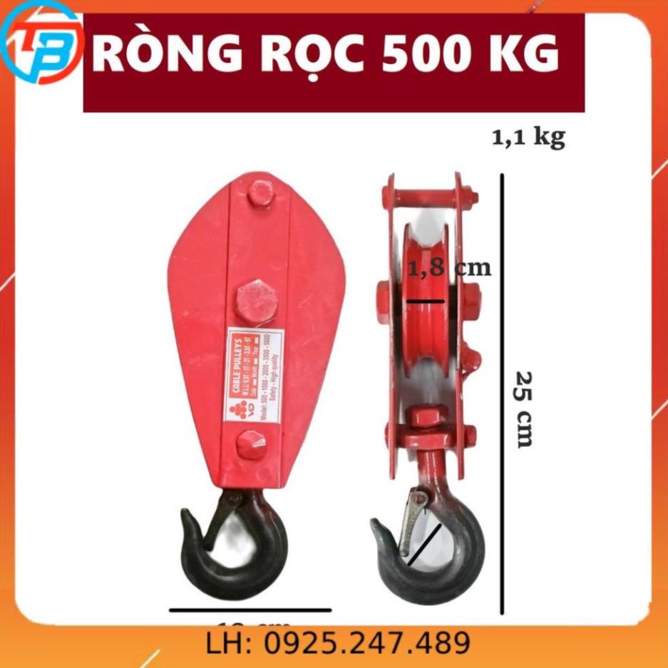 Ròng Rọc Pully 5000 kg CÁP THÉP Thái Bình VinàN