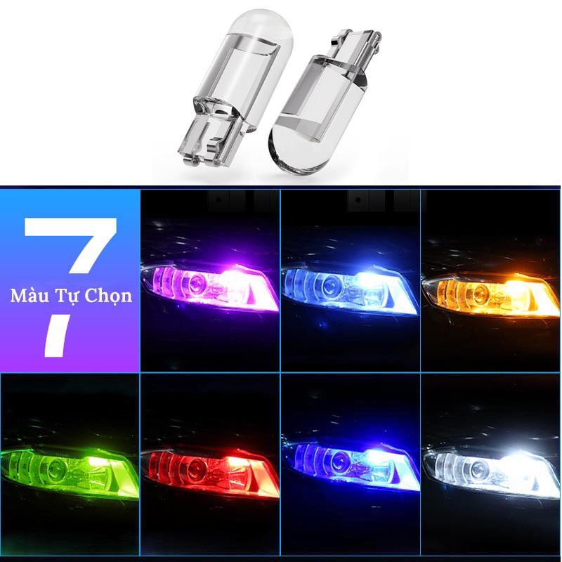 Bóng Led T10 Siêu Sáng, Đèn Led T10 Đủ 7 Màu