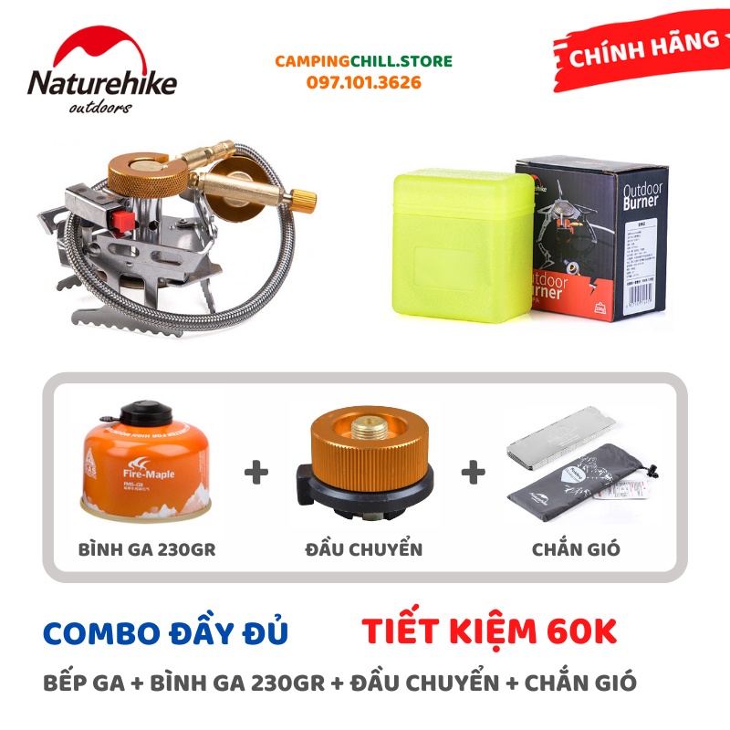 [CHÍNH HÃNG] BẾP GA MINI DÃ NGOẠI, CẮM TRẠI NATUREHIKE NH17L040-T | BigBuy360 - bigbuy360.vn