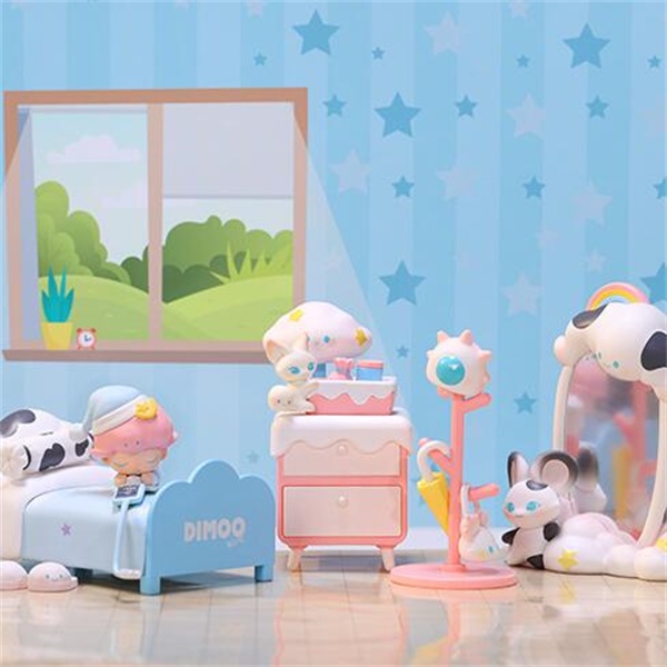 ★Hgtoys★  Búp Bê POPMART Dimoo Homebody Series Đồ Chơi Trang Trí Thời Thượng