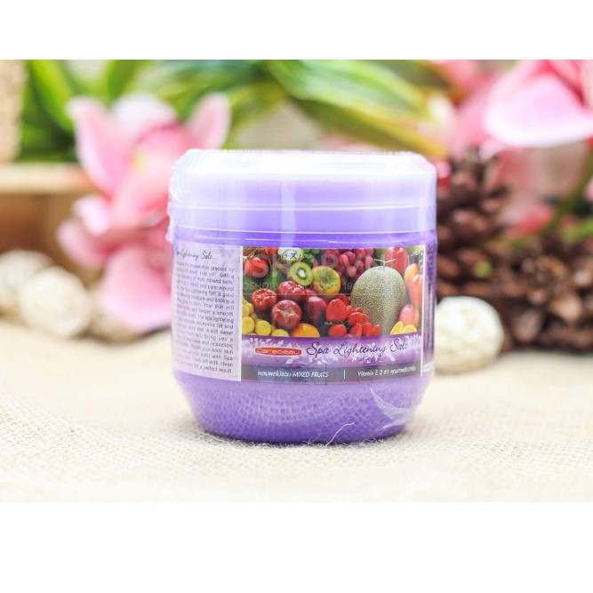 Muối tắm chiết xuất từ sữa chua/quả chay/cà chua/nghệ/cam/hoa quả Spa Lightening Carebeau 700g - chính hãng thái lan