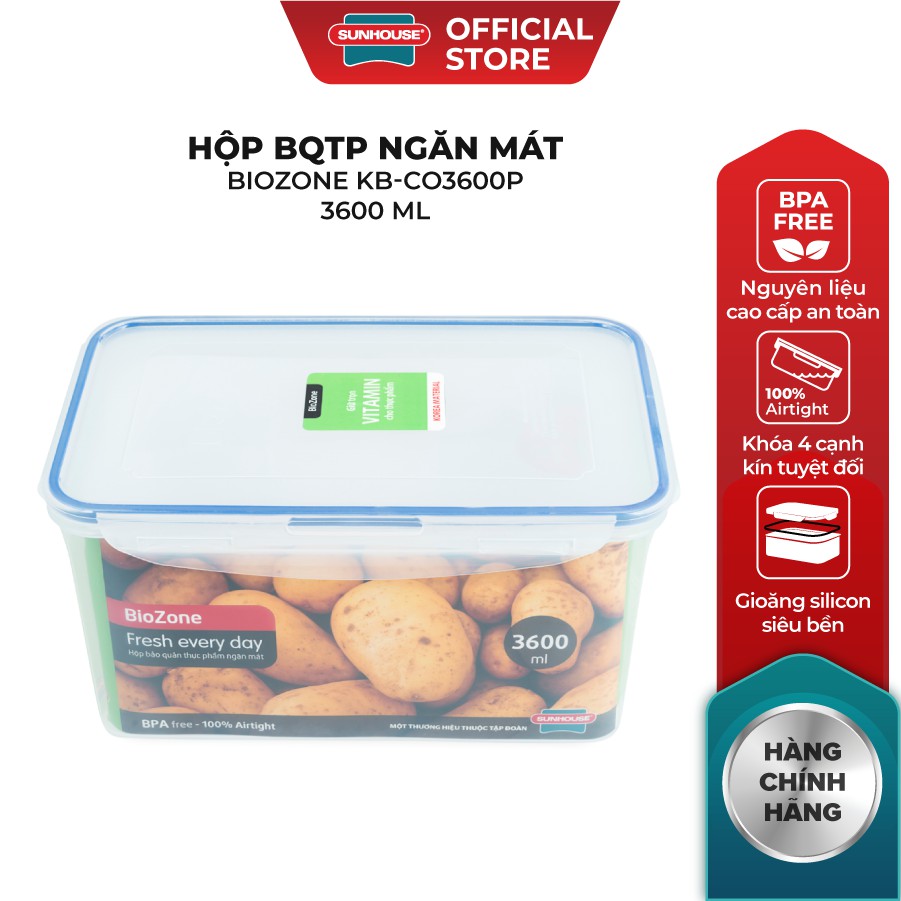 HỘP NHỰA BIOZONE KB-CO3600P 3600ML