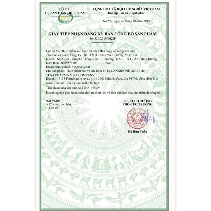 DHA CANXIBONE GOLD - Bổ sung canxi giúp ngừa loãng xương hiệu quả - Hộp 60 viên – VictoryPharmacy