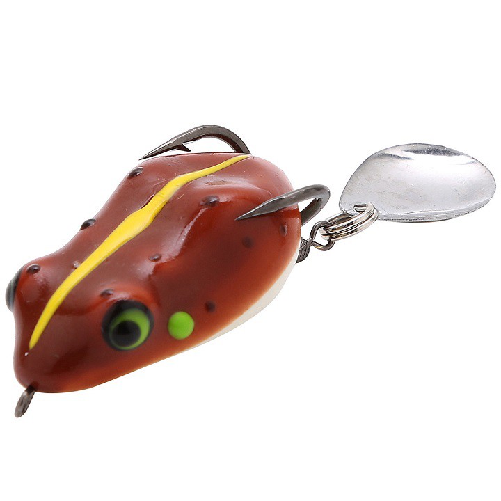 Nhái hơi mini câu lóc v3 Bull dài 4cm x nặng 7g, mồi nhái giả câu lure cá lóc bông đồng cá chuối sộp cực nhạy