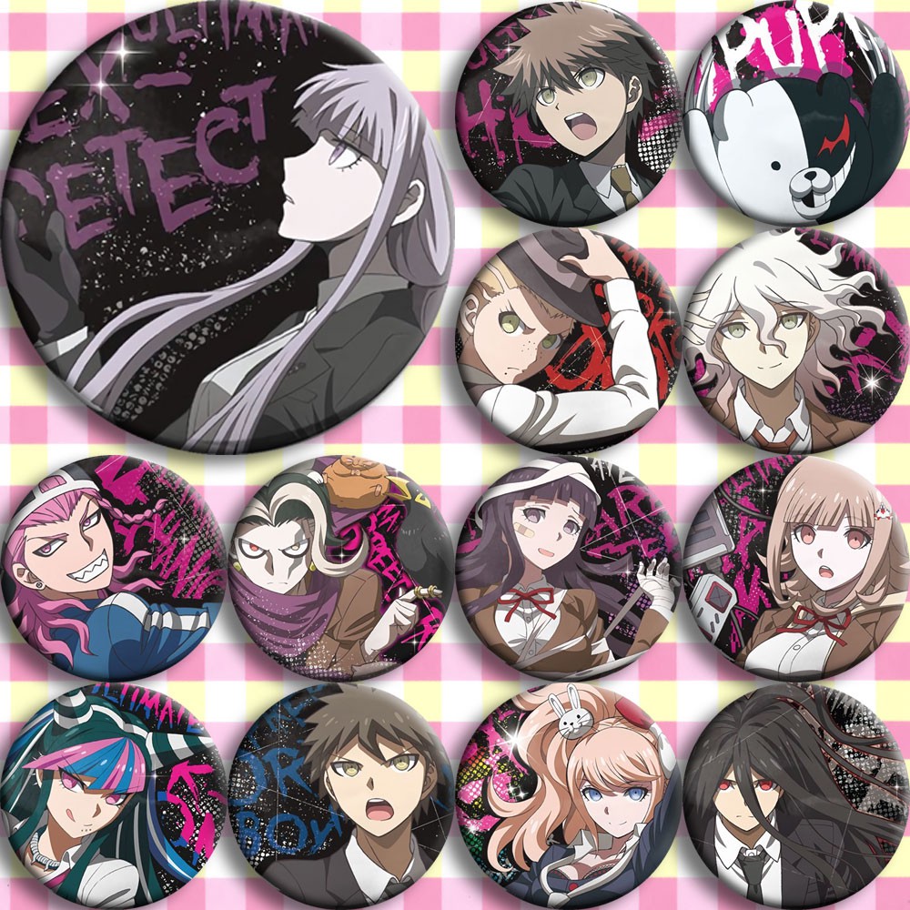 Combo 13 huy hiệu cài áo IN HÌNH Danganronpa game chibi dễ thương tiện lợi